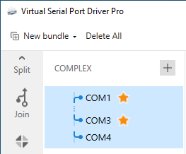 Complex ports bundles