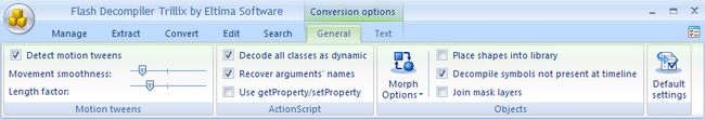 Conversion settings